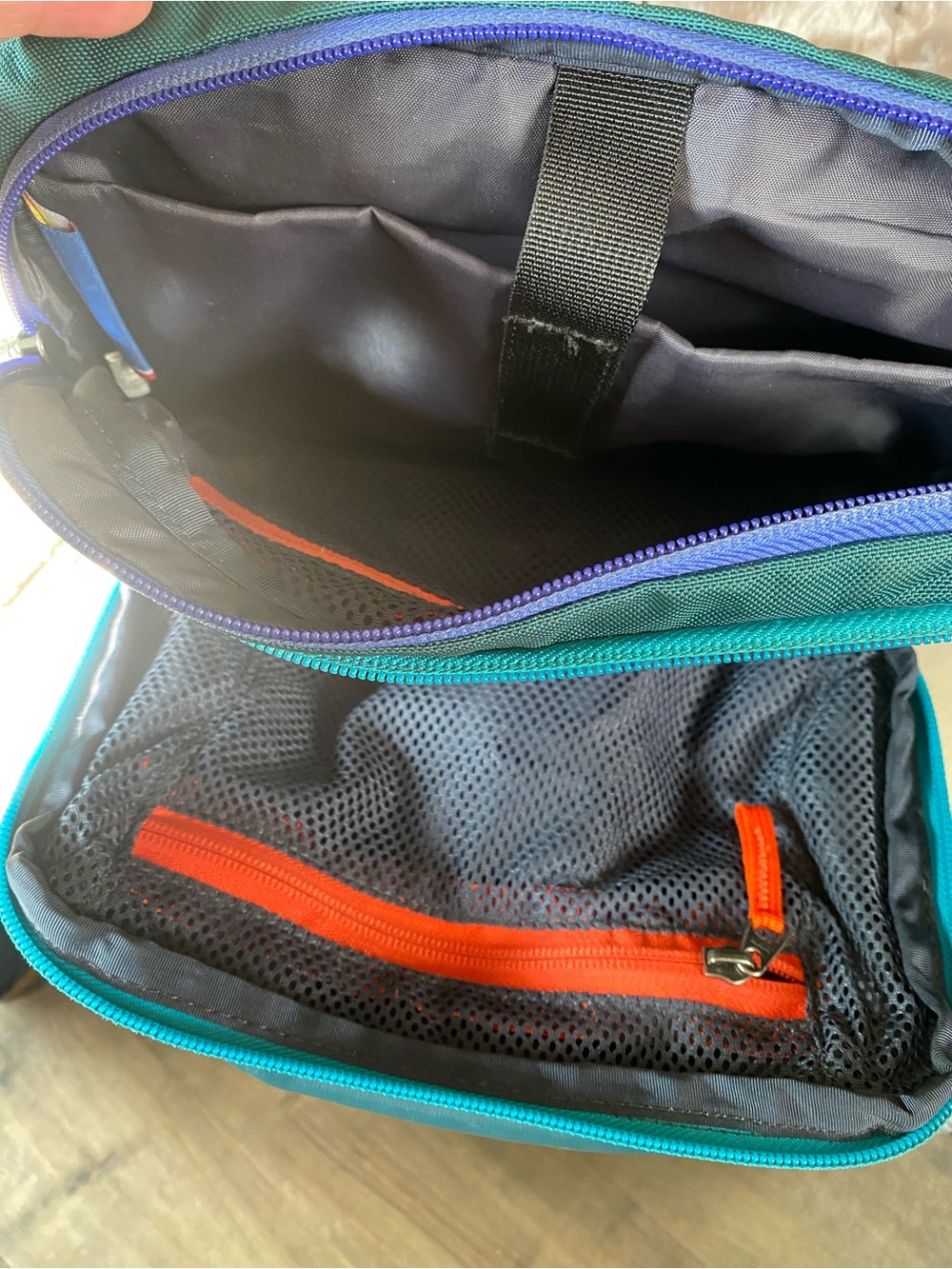 Teal Travel Waist Bag with Llama Logo - Women's Travel Bag - Picture 6 of 8